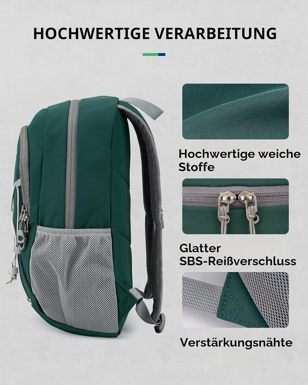WATERFLY Rucksack Klein Wanderrucksack 12L: Leicht Tagesrucksack Mini Sport Backpack Outdoor Daypack
