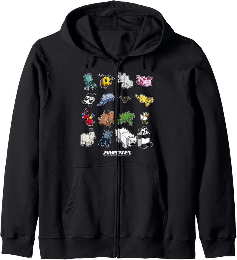 Minecraft Animal Mobs Poster Kapuzenjacke