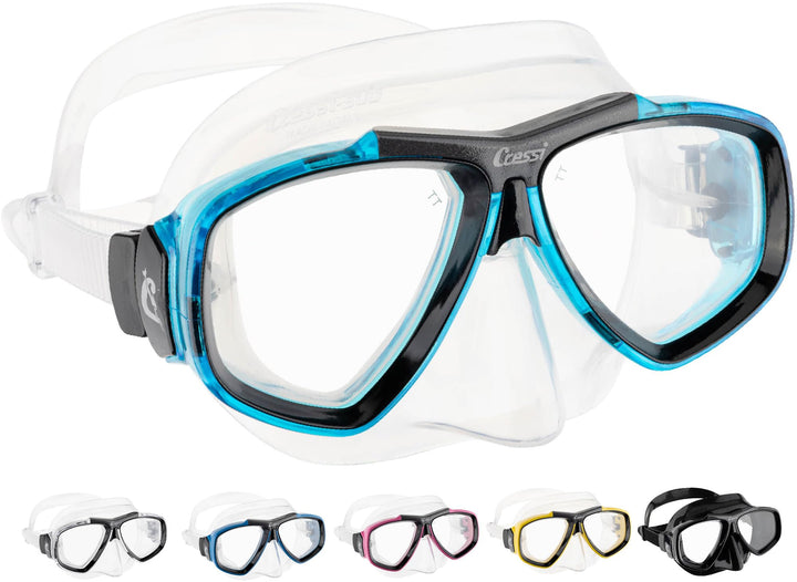 Cressi Focus - Schnorchelmaske, Einstellbar Schnorchelset Erwachsene, Taucherbrille Kinder und Tauch