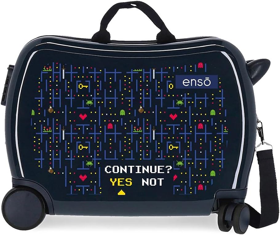 Enso Gamer Kinderkoffer, Blau, 50 x 38 x 20 cm, starr, ABS, seitlicher Kombinationsverschluss 34 1,8