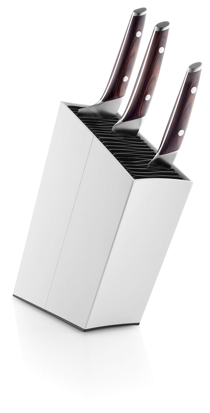 EVA SOLO | Messerblock Schräg white | Lamellen lassen sich reinigen | White | Weiss, Weiss