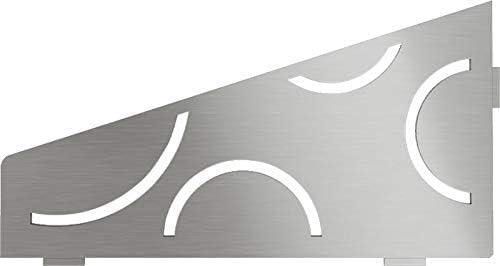Schluter Systems Quadrilat Eckregal-E – Kurven-Design – gebürsteter Edelstahl (SES3D6EB) – Kerdi-Lin