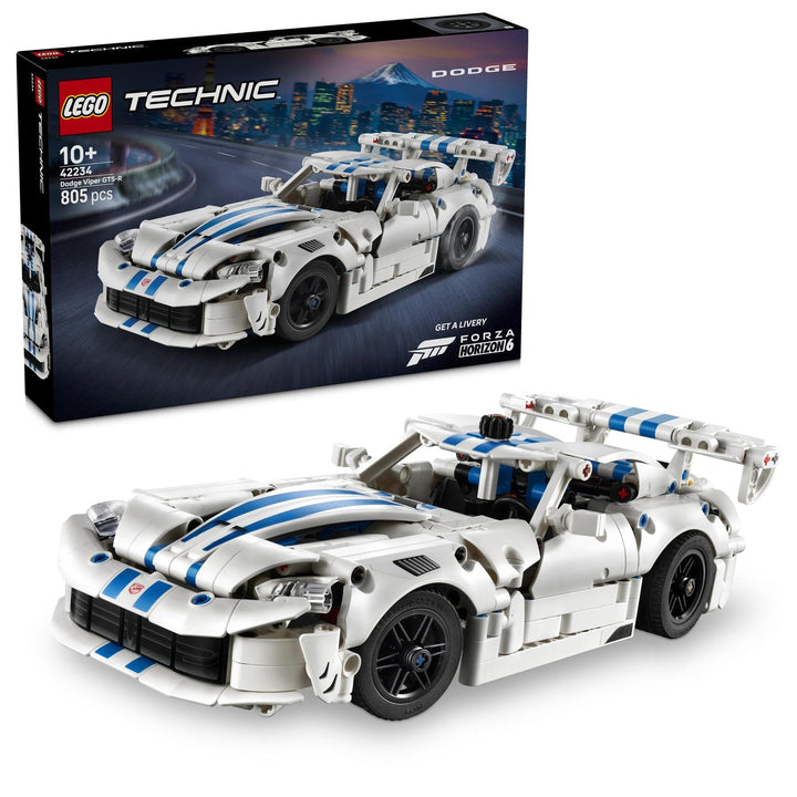 LEGO Technic Dodge Viper GTS-R Sportwagen - Bauset - Rennauto mit Lenkung, V10-Kolbenmotor und aufkl