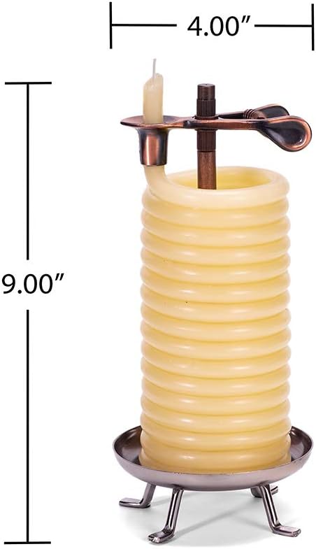 Candle by the Hour 48-Hour Tall Candle, Eco-Friendly Natural Beeswax with Cotton Wick, Tall Candle