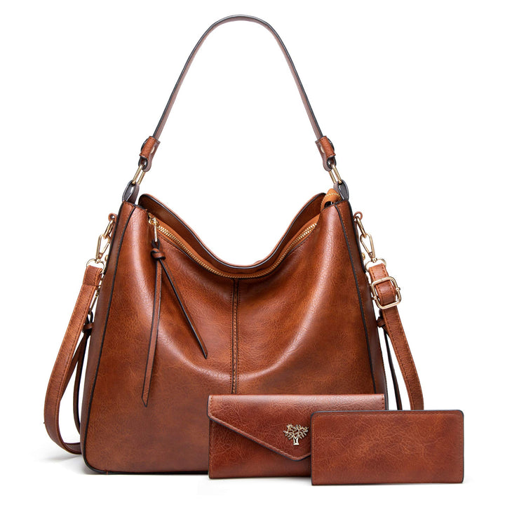 BestoU Handtasche Damen Schwarz Gross Leder Gross Tasche Umhängetasche Schultertasche Shopper Henkel
