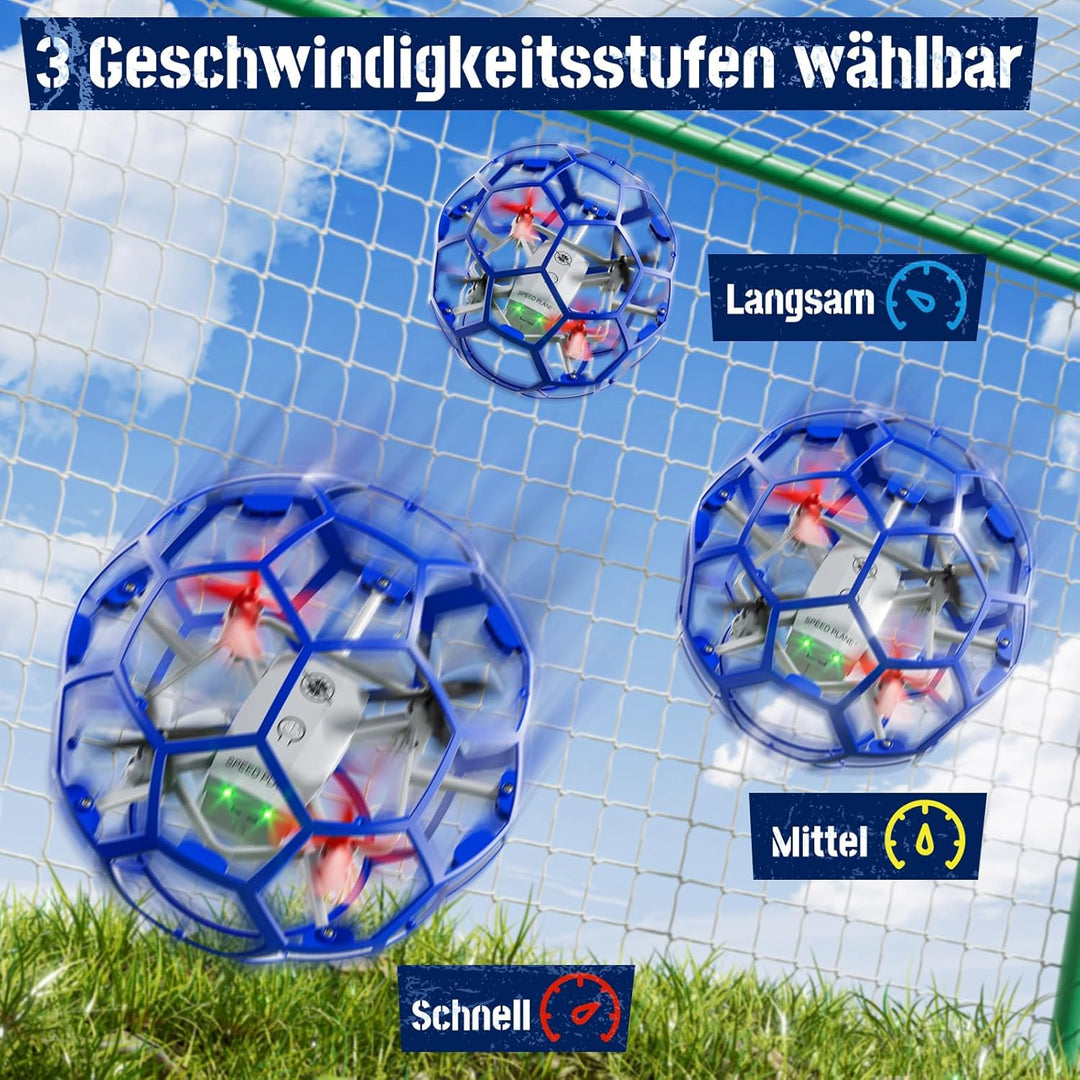 Ferngesteuerte Drohnen für Kinder 8–12 Jahre, 2,4 GHz RC-Flugspielzeug-Helikopterball mit Lichtern,