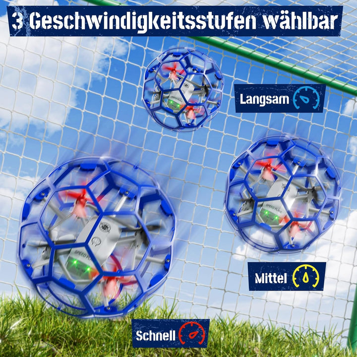 Ferngesteuerte Drohnen für Kinder 8–12 Jahre, 2,4 GHz RC-Flugspielzeug-Helikopterball mit Lichtern,