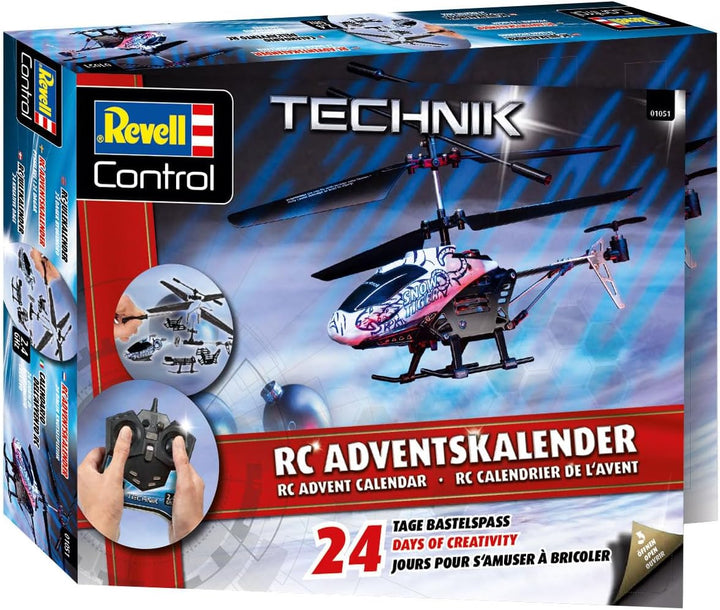 Revell Adventskalender I RC Helikopter I 24 Tage Bau- und Flugspass I Hochdetaillierter RC-Helikopte
