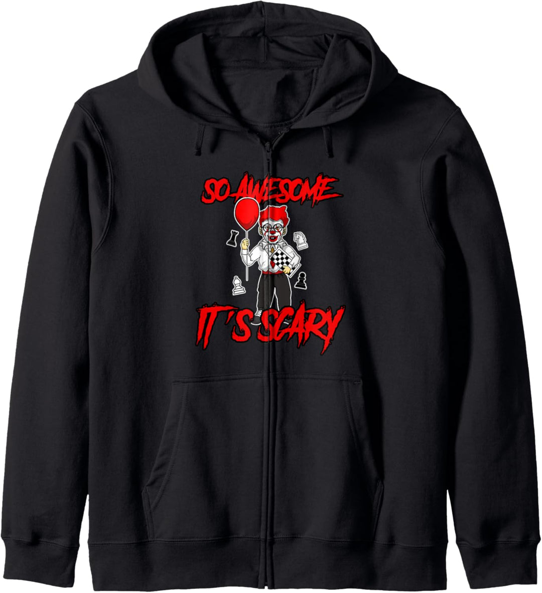 So Awesome It's Scary Fun Halloween Clown Schach Spieler Kapuzenjacke