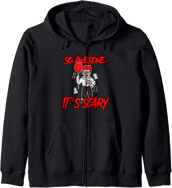 So Awesome It's Scary Fun Halloween Clown Schach Spieler Kapuzenjacke