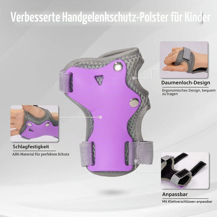 LANOVAGEAR Knieschoner Kinder Protektoren Knieschützer Set 2-8 Jahre Ellbogenschützer, Knieschützer