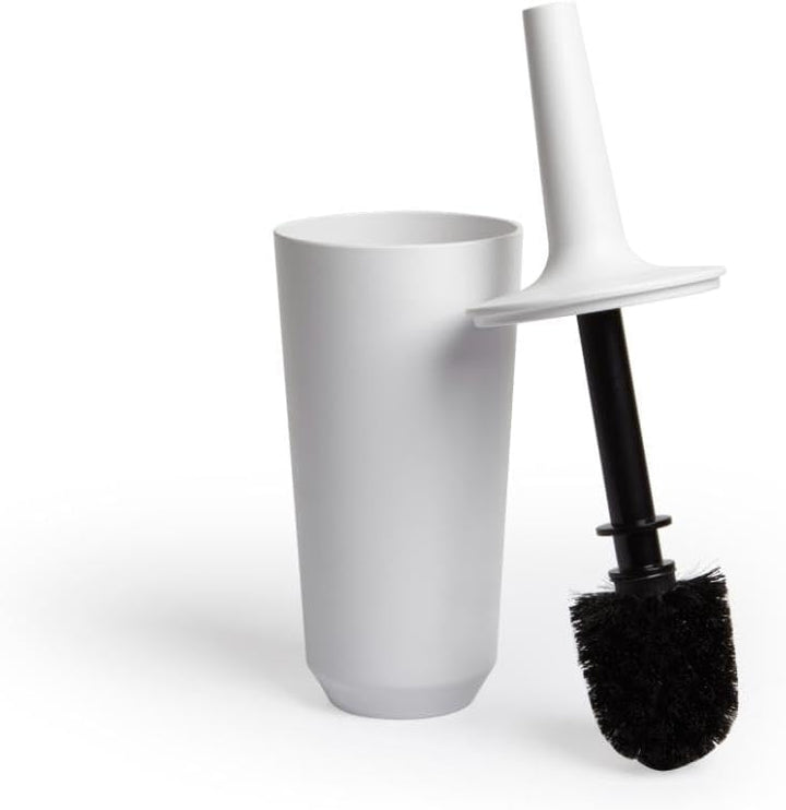 Umbra 1004478-660 Corsa Toilet Brush, WC-Büstenhalter aus Keramik, Weiss Toilettenbürstenhalter Weis