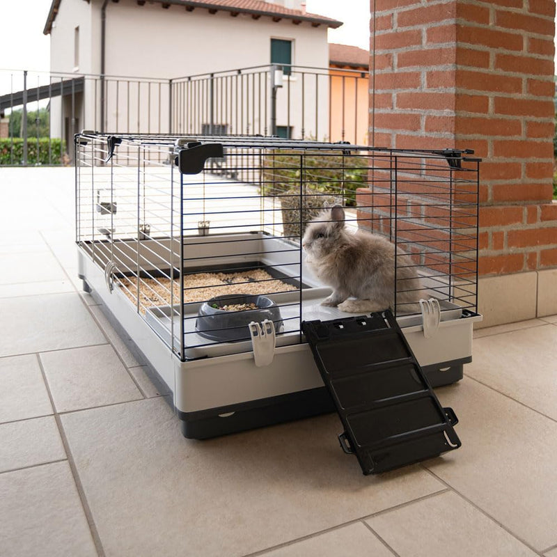 Ferplast - Meerschweinchen Käfig - Hasenkäfig - Kaninchenkäfig - Häuschen und Zubehör Inklusive - Vi