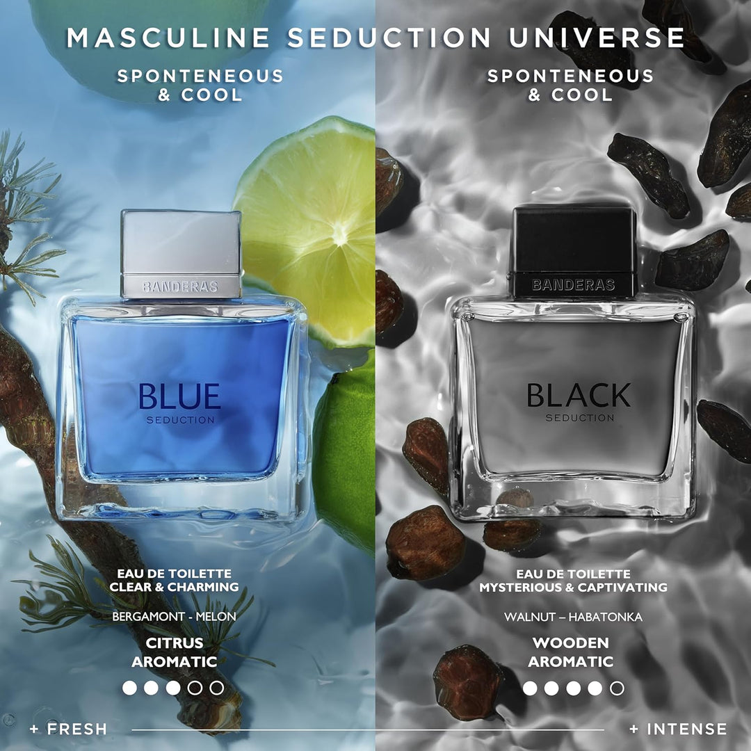 Antonio Banderas Seduction in Black Eau De Toilette 200 ml (man) 200 ml (1er Pack), 200 ml (1er Pack