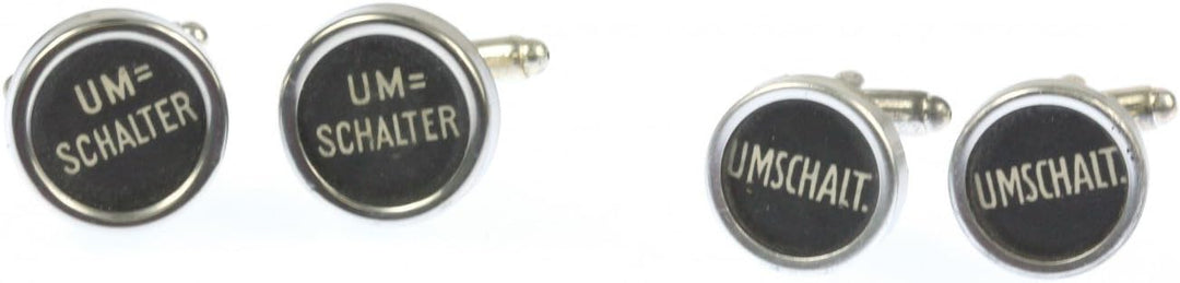 Miniblings UMSCHALTER Manschettenknöpfe Vintage Schreibmaschinentaste Miniblings gross swz - Herrens