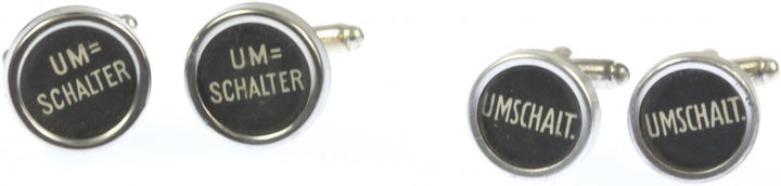 Miniblings UMSCHALTER Manschettenknöpfe Vintage Schreibmaschinentaste Miniblings gross swz - Herrens