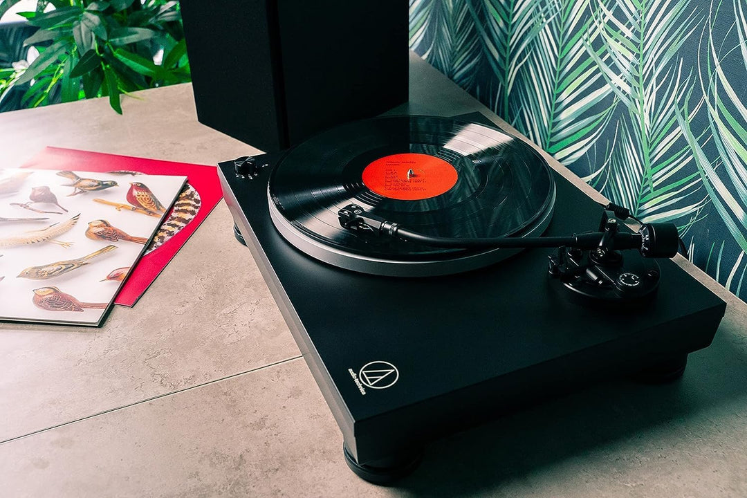 Audio-Technica LP5x Manueller Plattenspieler mit Direktantrieb Schwarz Single, Single