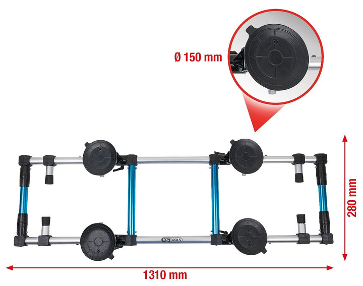 KS Tools 140.1009 Vierfach-Saugheber, 50 kg