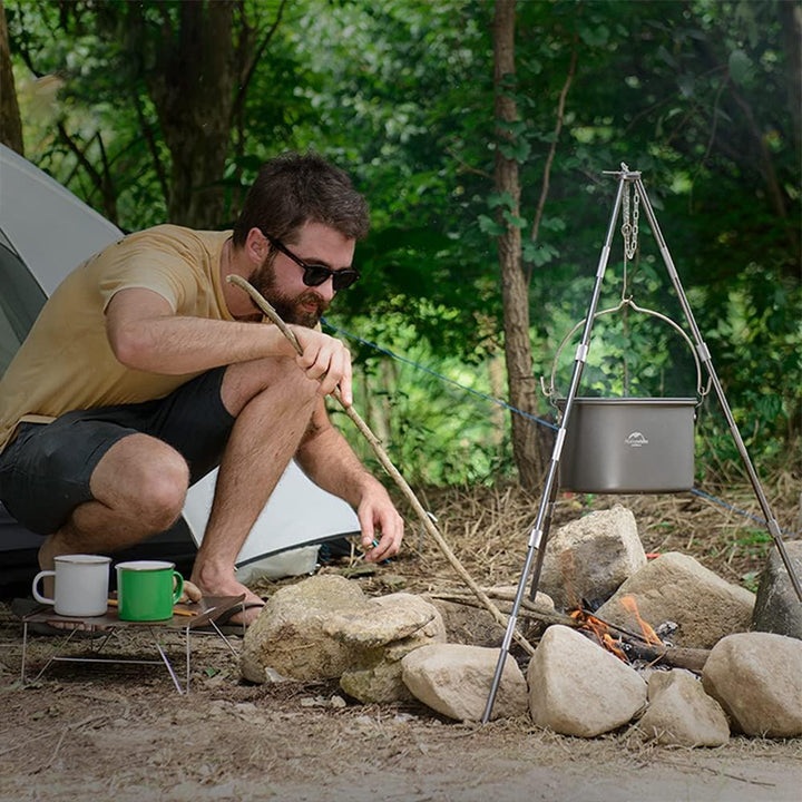 Naturehike Camping Suppentopf Kochgeschirr mit Deckel Gross Outdoor Tragbares Hängetopf Kochset für