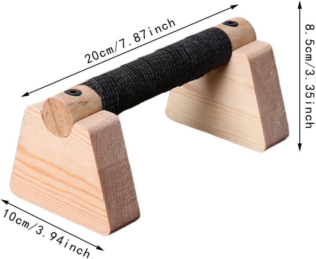 Fitness Liegestützstangen Holz Parallettes Krafttraining Stabil Anti Slip Grip Push Up Stand für Fit