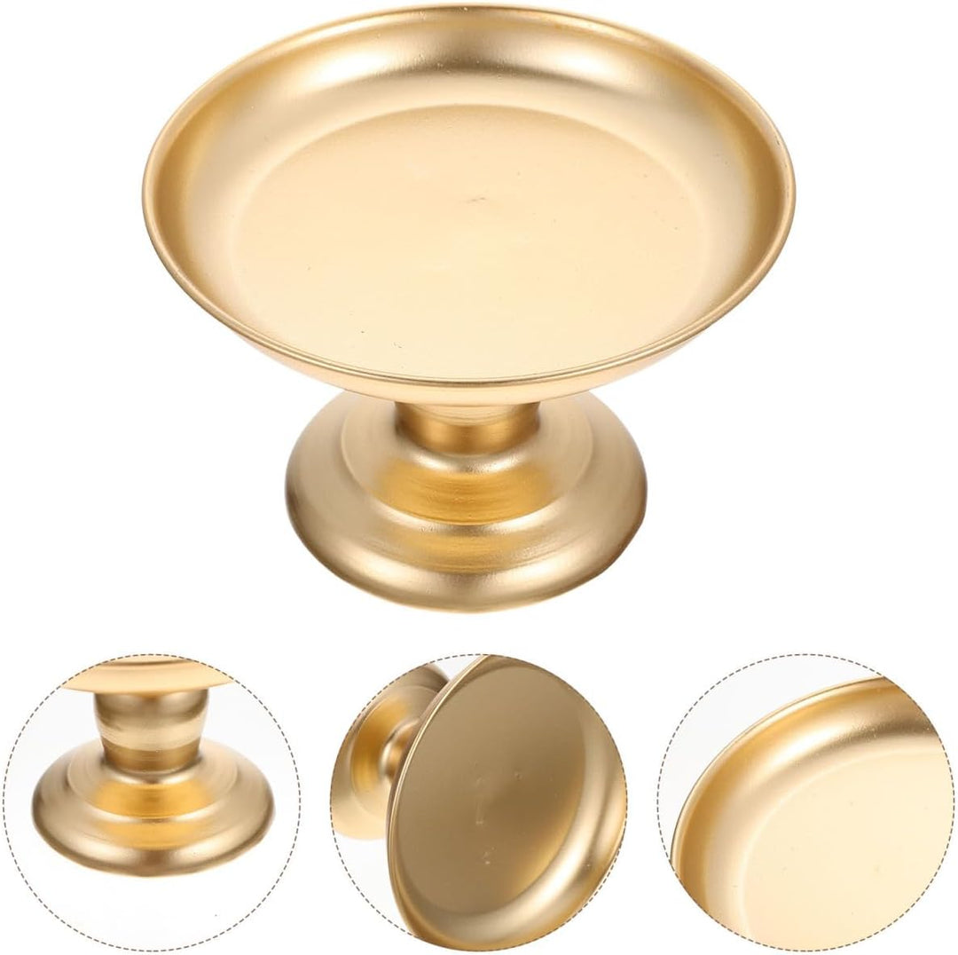 DOITOOL Eisen Obstschale mit Fuss Dekoratives Snacktablett aus Metall Eleganter Süssigkeitenteller f
