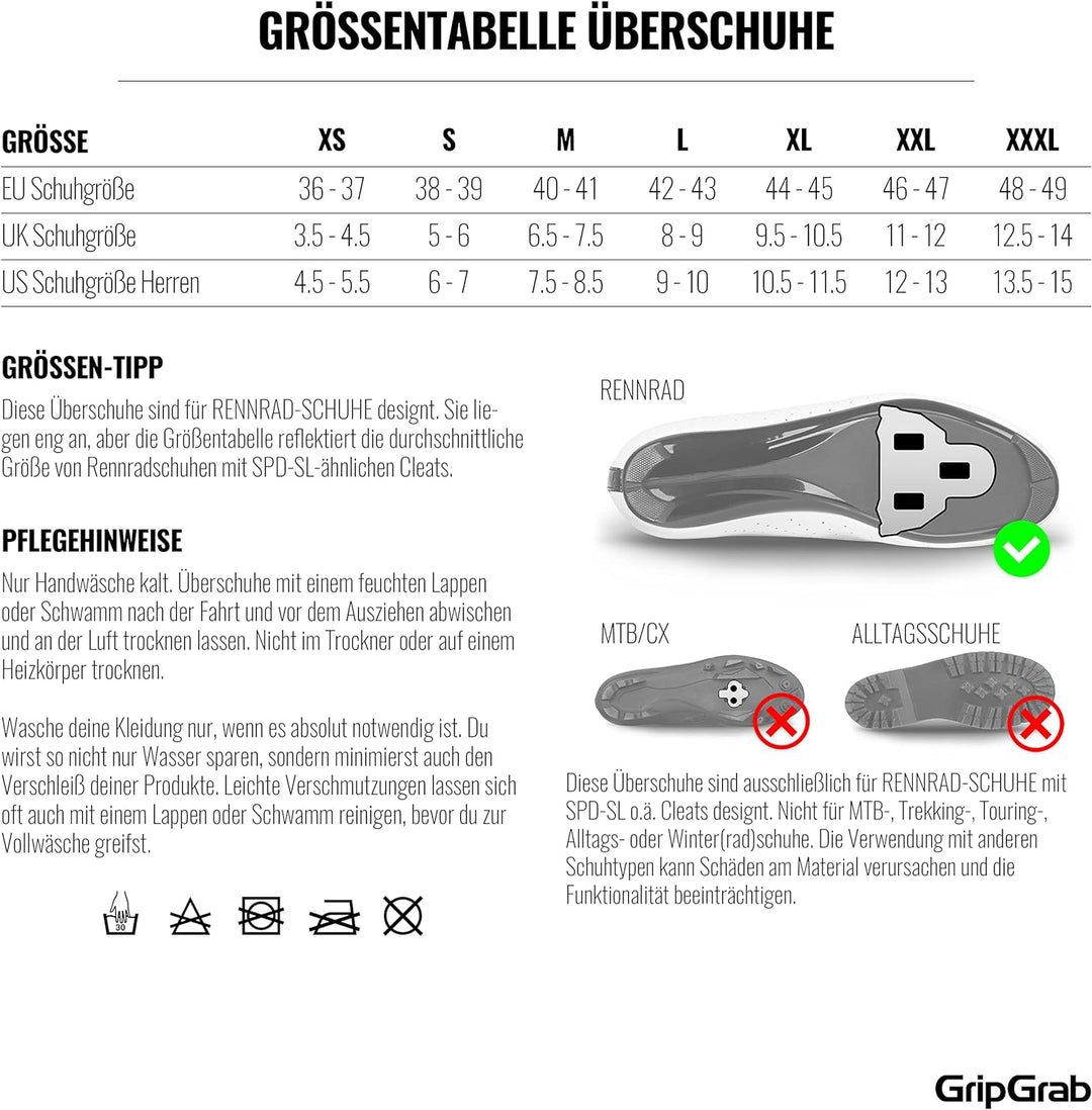 GripGrab Ride wasserdichte Winddichte Rennrad Regenüberschuhe Radsport Regenschutz Schuhüberzieher m