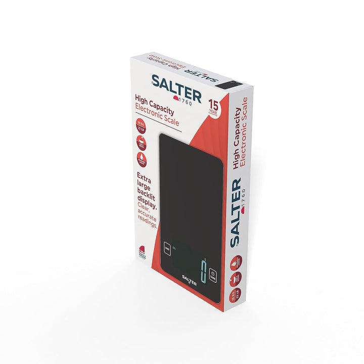 Salter Küchenwaage mit hoher Kapazität – 10 kg Kapazität, grosse Digitalanzeige, Funktion Zero, miss
