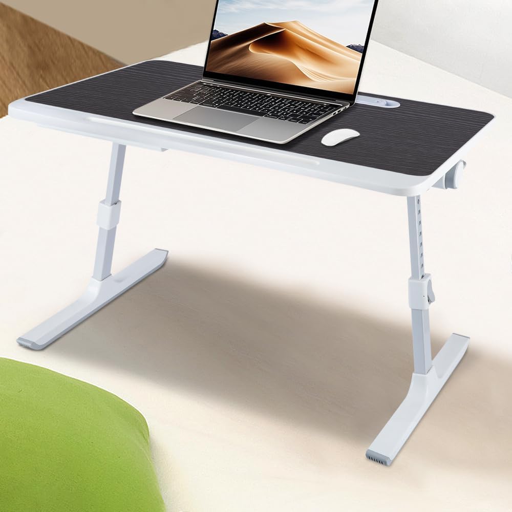 OHMG Betttisch, Laptop-Ständer, faltbar, höhenverstellbar, grosser Betttisch zum Arbeiten, Lesen und