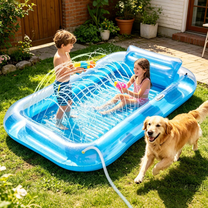 Aufblasbare Tanning Pool, Aufblasbarer Luftmatratze Pool Erwachsene, Aufblasbares Sonnenpool mit Kis