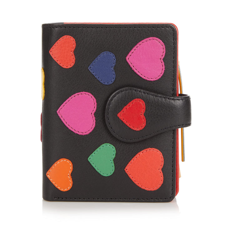 VISCONTI 100% Pur Leder Portemonnaie Damen RFID Schutz Geldbeutel Geldbörse Bifold Mehrfarbig Portmo