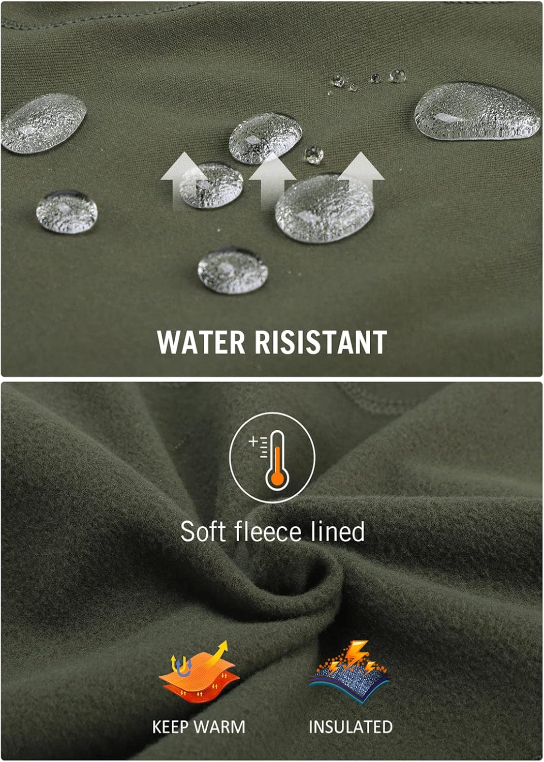 baleaf Thermoleggings Winter Damen Fahrradhose Lang mit Reissverschluss Warm Gefüttert Jogginghose R