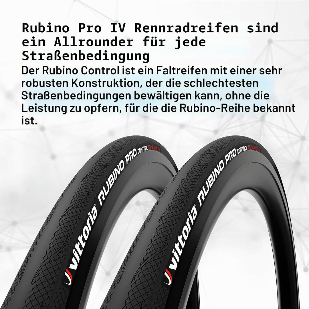 Vittoria Rubino Pro Control Faltreifen 700 x 25c Schwarz, 700 x 25c Schwarz
