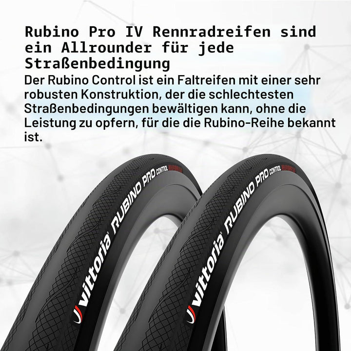 Vittoria Rubino Pro Control Faltreifen 700 x 25c Schwarz, 700 x 25c Schwarz