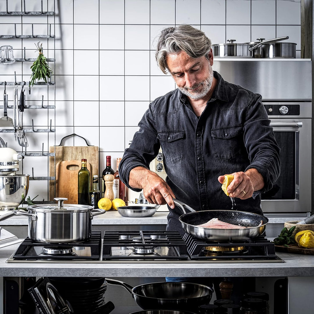 KitchenAid Multi-Ply Stainless Steel Edelstahl PFAS-frei Keramik Antihaft 24 cm und 28 cm Bratpfanne