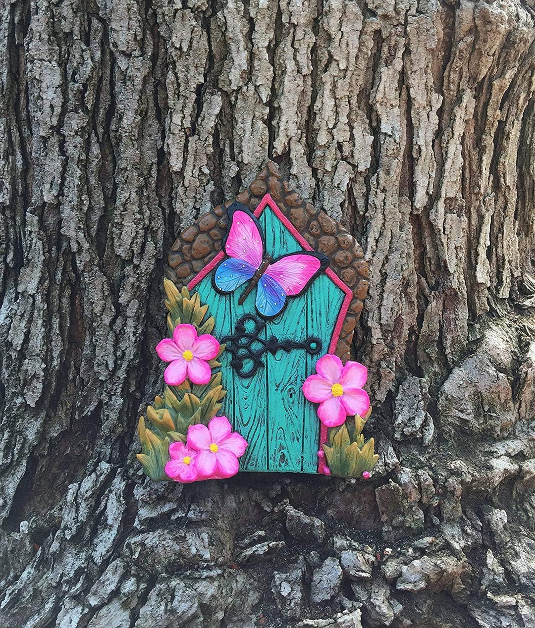 GlitZGlam Miniatur-Schmetterlings-Fee Tür für Miniatur Gartenfeen und GNOME. EIN Fee und Rasen GNOME