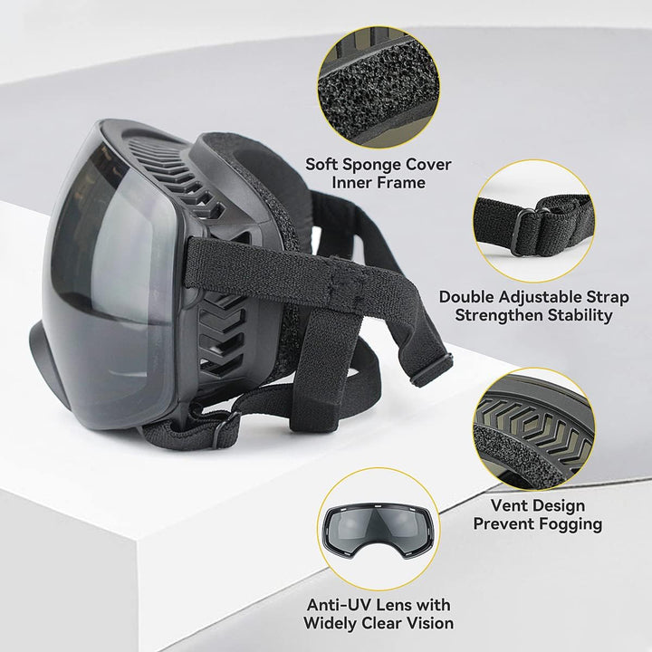 NAMSAN Hunde Sonnenbrille Hundebrille Sonnenbrillen für Hunde Verstellbarer Riemen für UV-Sonnenbril