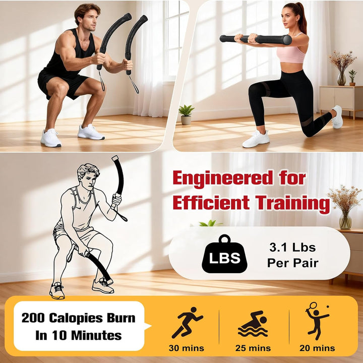 RELIFE REBUILD YOUR LIFE Trainingsseile 2-in-1 Battle Rope ohne Seil fur Heimfitnessstudio leises Se