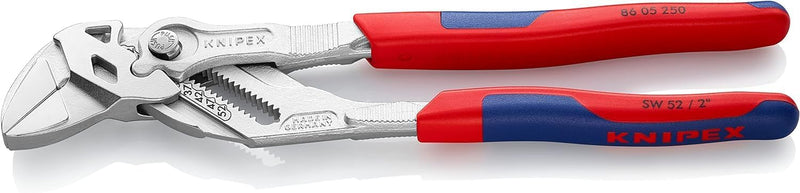 KNIPEX Zangenschlüssel, Multi-Schraubenschlüssel, Chrom-Vanadium, Rostschutz verchromt, 250 mm, 86 0