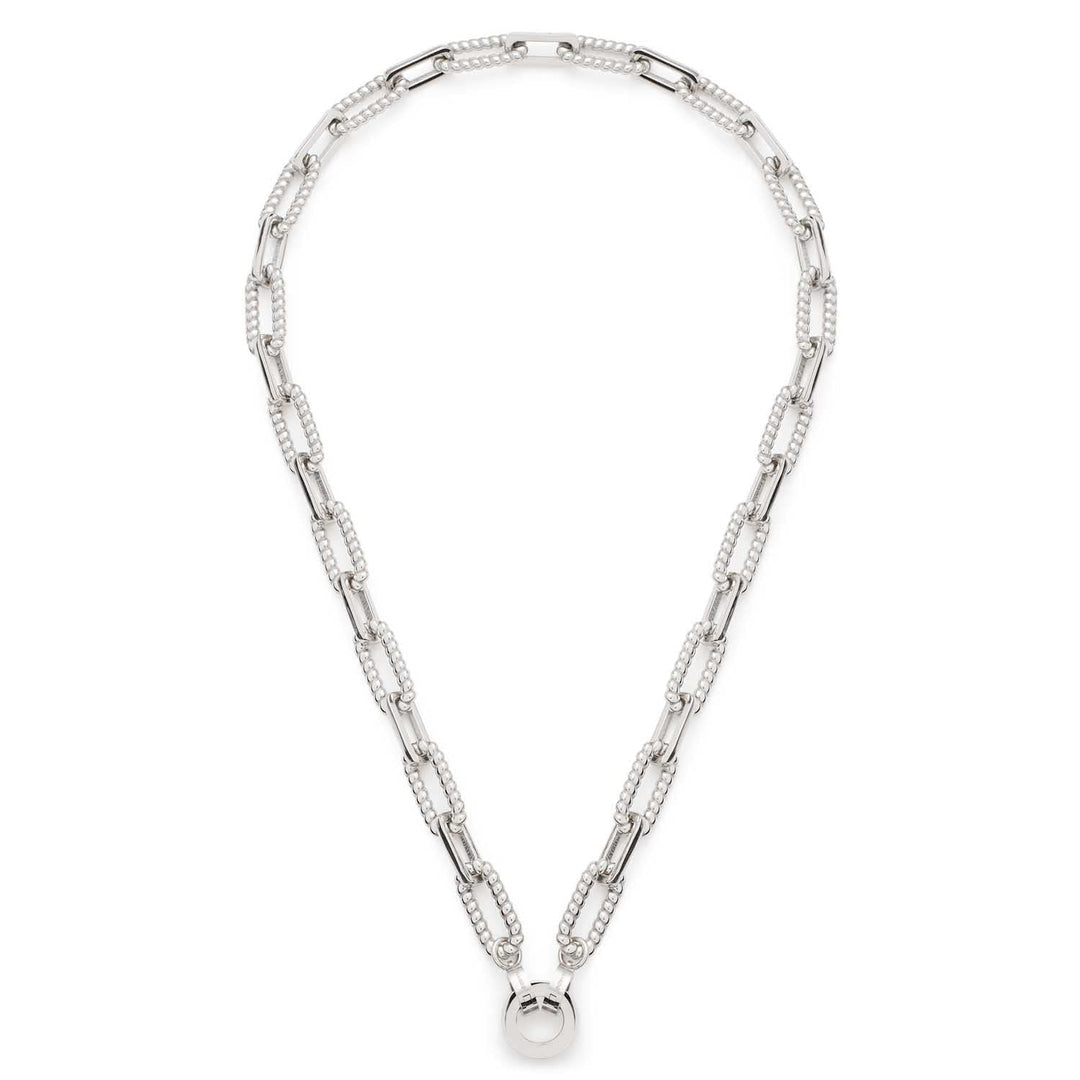 Leonardo Jewels Moni Halskette, Kette aus Edelstahl mit Clip&Mix Verschluss, silber, Statement-Kette