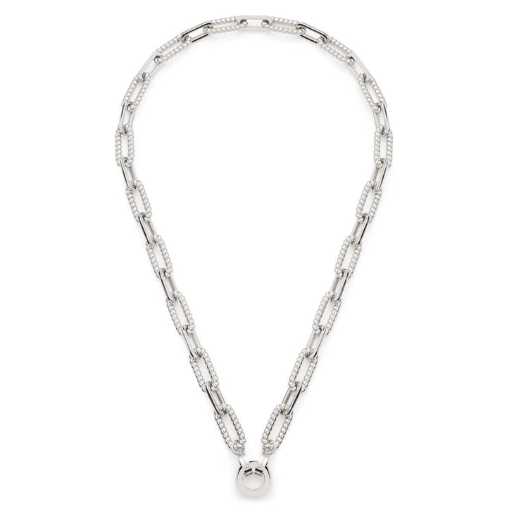 Leonardo Jewels Moni Halskette, Kette aus Edelstahl mit Clip&Mix Verschluss, silber, Statement-Kette
