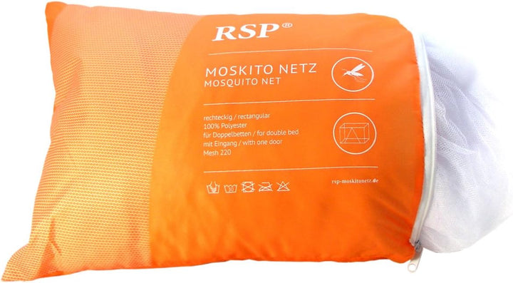 Moskitonetz Box Home/TRAVEL inkl. Transporttasche Ösen und Schnüre - für Doppelbetten - das Original