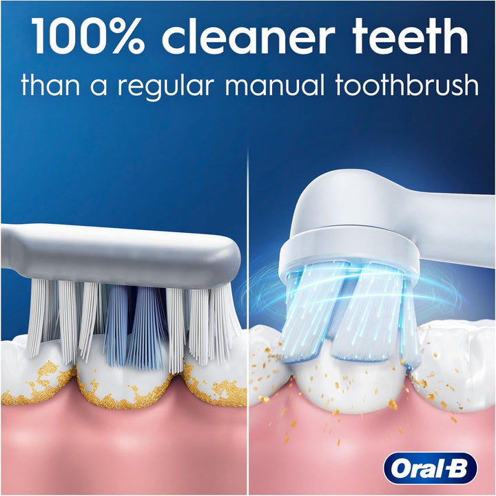 Oral-B iO 2 elektrische Zahnbürste, Hellrosa, für Erwachsene, 3 Reinigungsmodi, sanft für das Zahnfl