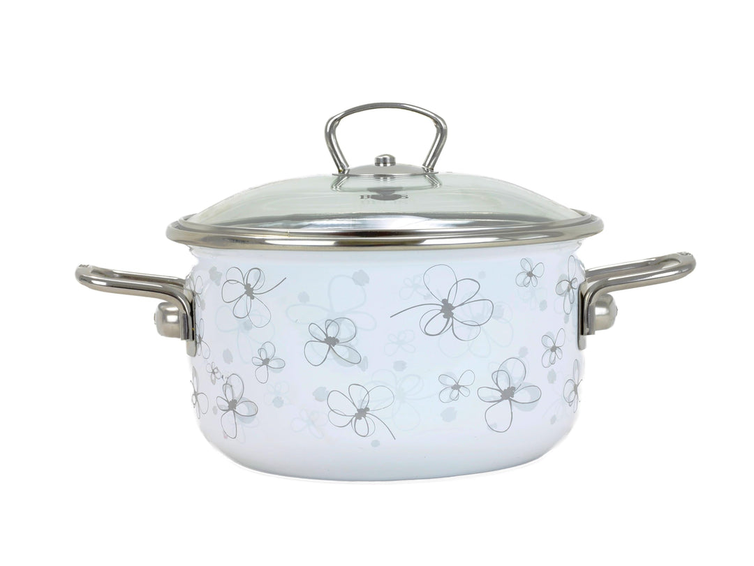 Kochtopf-Serie Premium weiss emailliert (20cm), 20cm