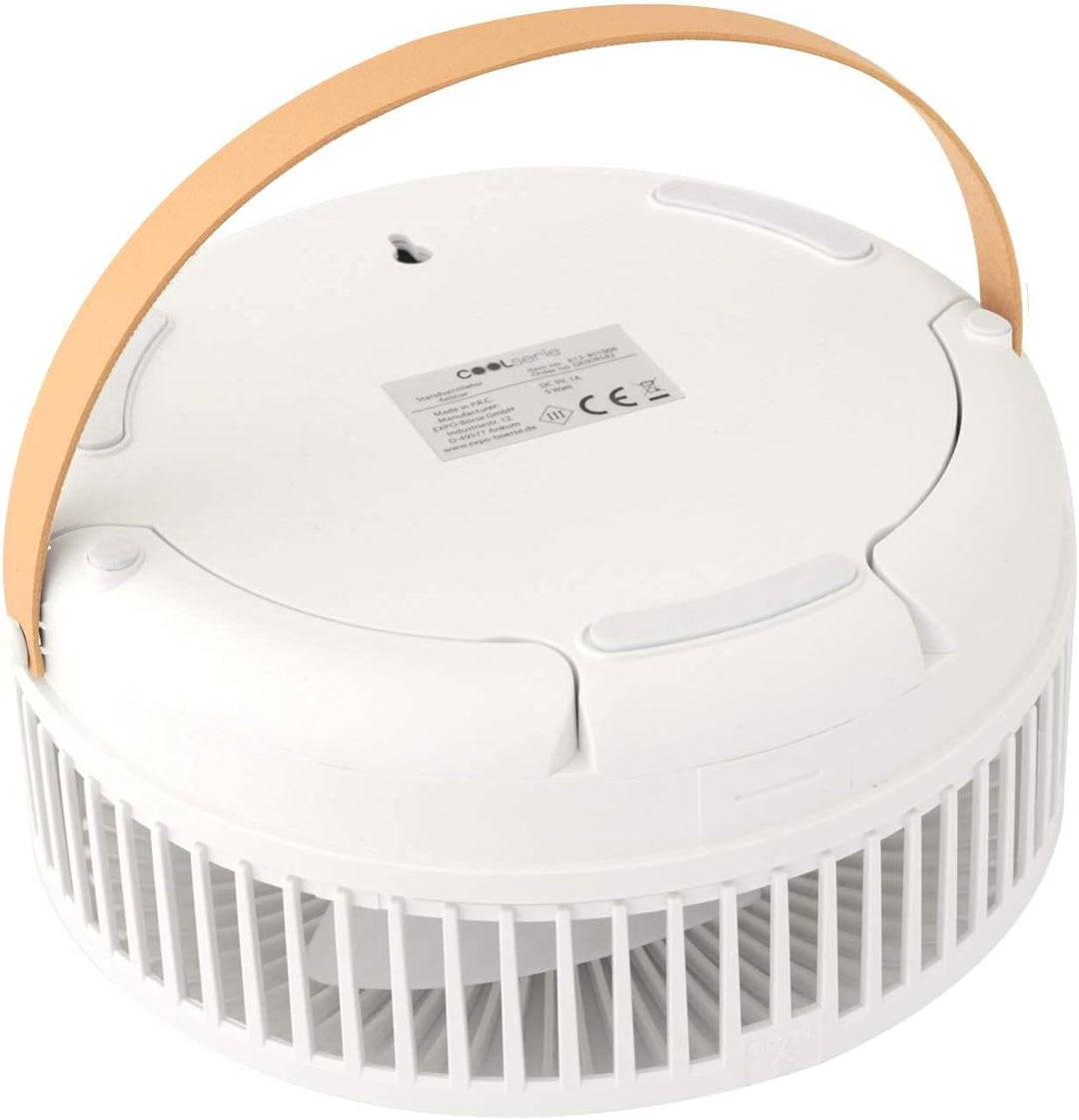 Teleskop Ventilator COOL faltbar 20 cm mit 5 Volt Akku weiss