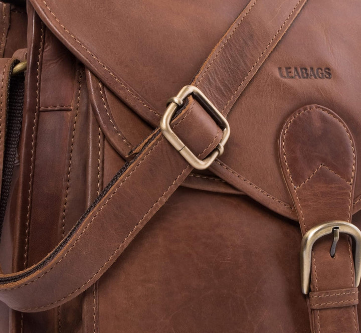 LEABAGS Leder Handtasche Damen I Premium Echtleder Umhängetasche I Damen Schultertasche I Damentasch