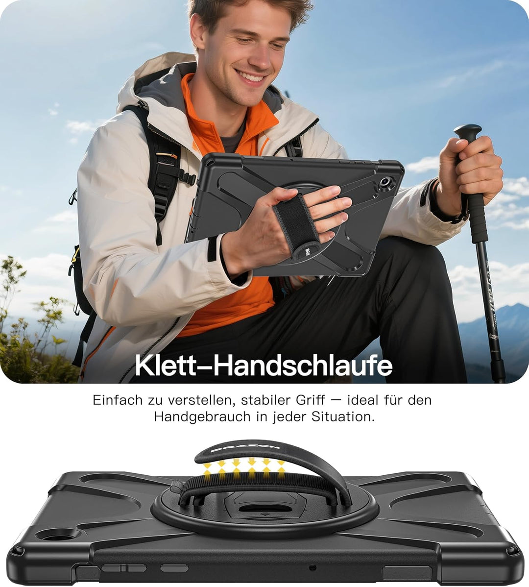BRAECN für Galaxy Tab A11+ Hülle - Samsung Tablet A11 Plus 11" 2025 Schwarz | Stossfeste Schutzhülle