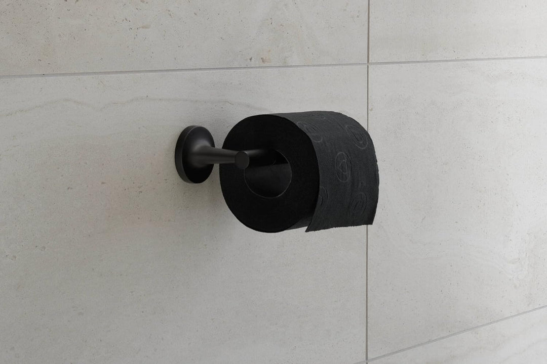 Duravit Papierrollenhalter Starck T, für 1 Rolle, Wandmontage, Schwarz Matt ohne Deckel für 1 Rolle