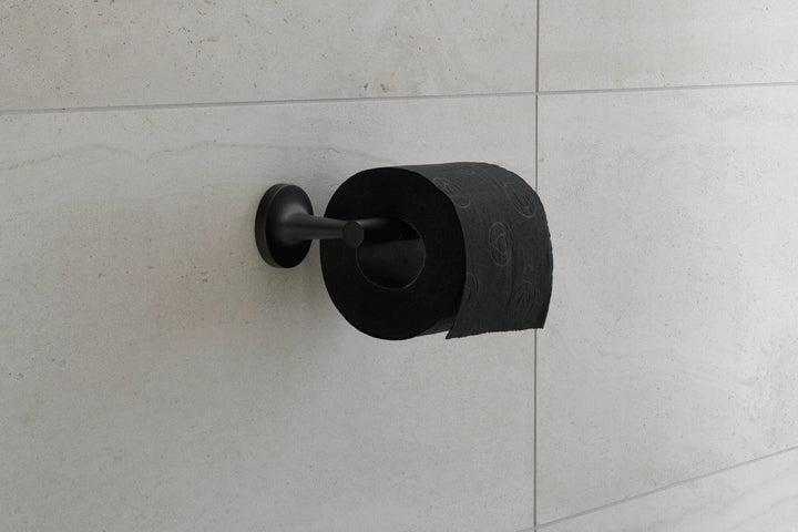 Duravit Papierrollenhalter Starck T, für 1 Rolle, Wandmontage, Schwarz Matt ohne Deckel für 1 Rolle