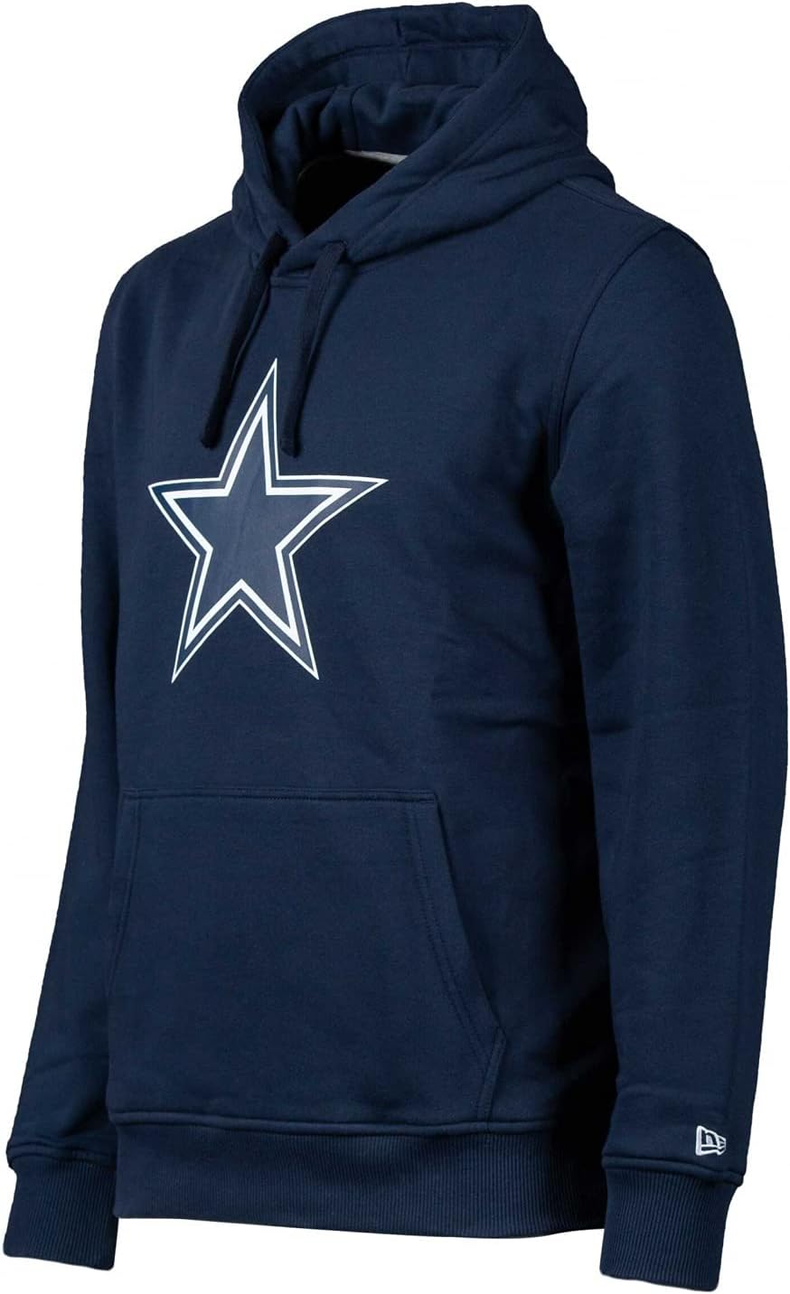 New Era Dallas Cowboys Hoody - Team Logo PO Hood - Heather Grey XS Blau, XS Blau