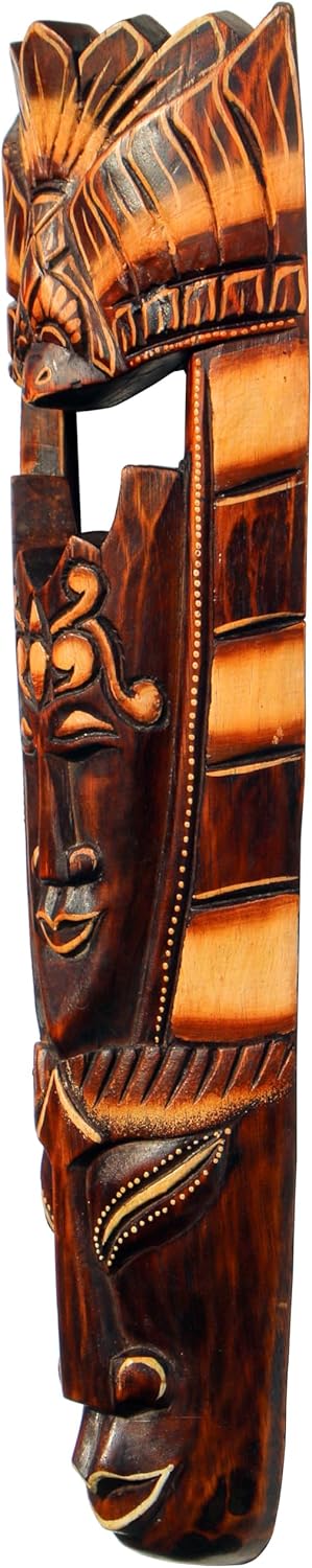 grosse Holz Wand-Maske Vogel - Deko Schnitzerei Handarbeit Tier Afrika Maske 09